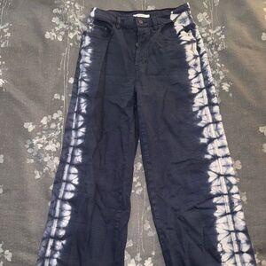PacSun Navy Blue Bleach Baggy Jean Size 27